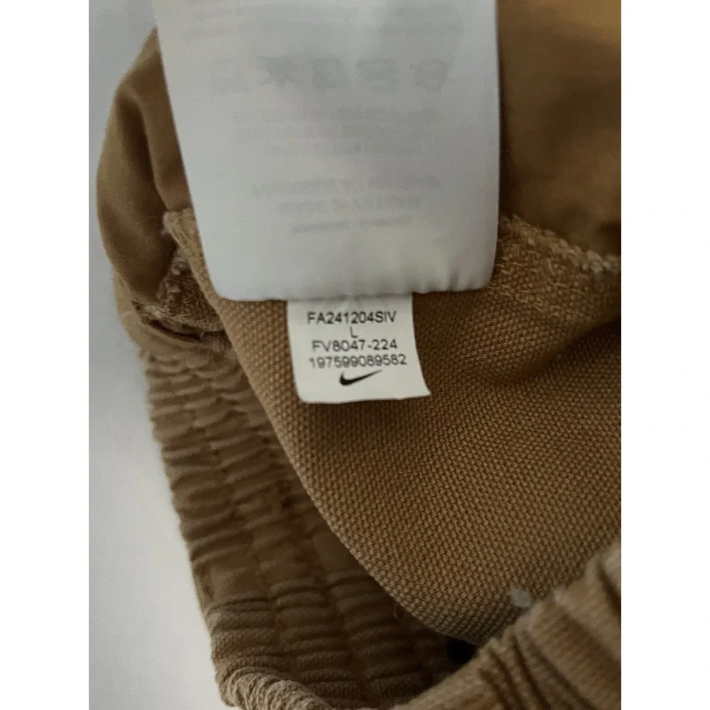 Nike Sportswear Metro Ground Carpenter Pants Kids Large Brown Double Knee FV8047